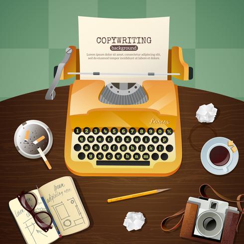 Journalist Vintage Typewriter Illustration vector