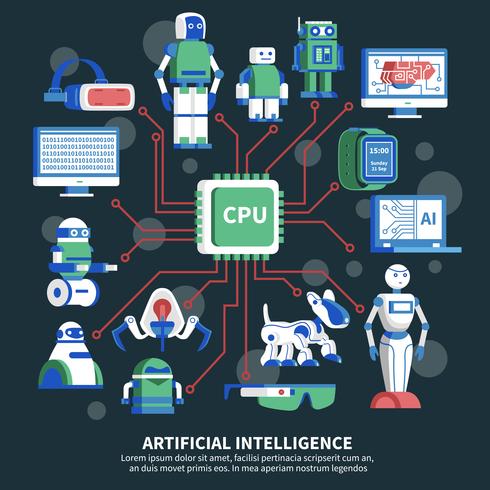 Artificial Intelligence Vector Illustration