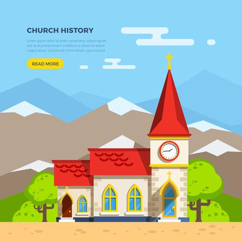 Church Flat Illustration vector