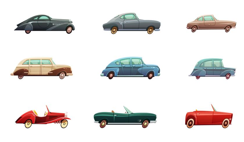 Retro Car Set vector