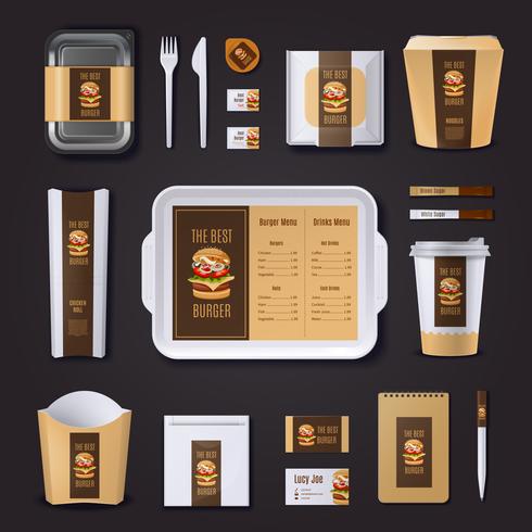 Burger Bar Corporate Identity vector