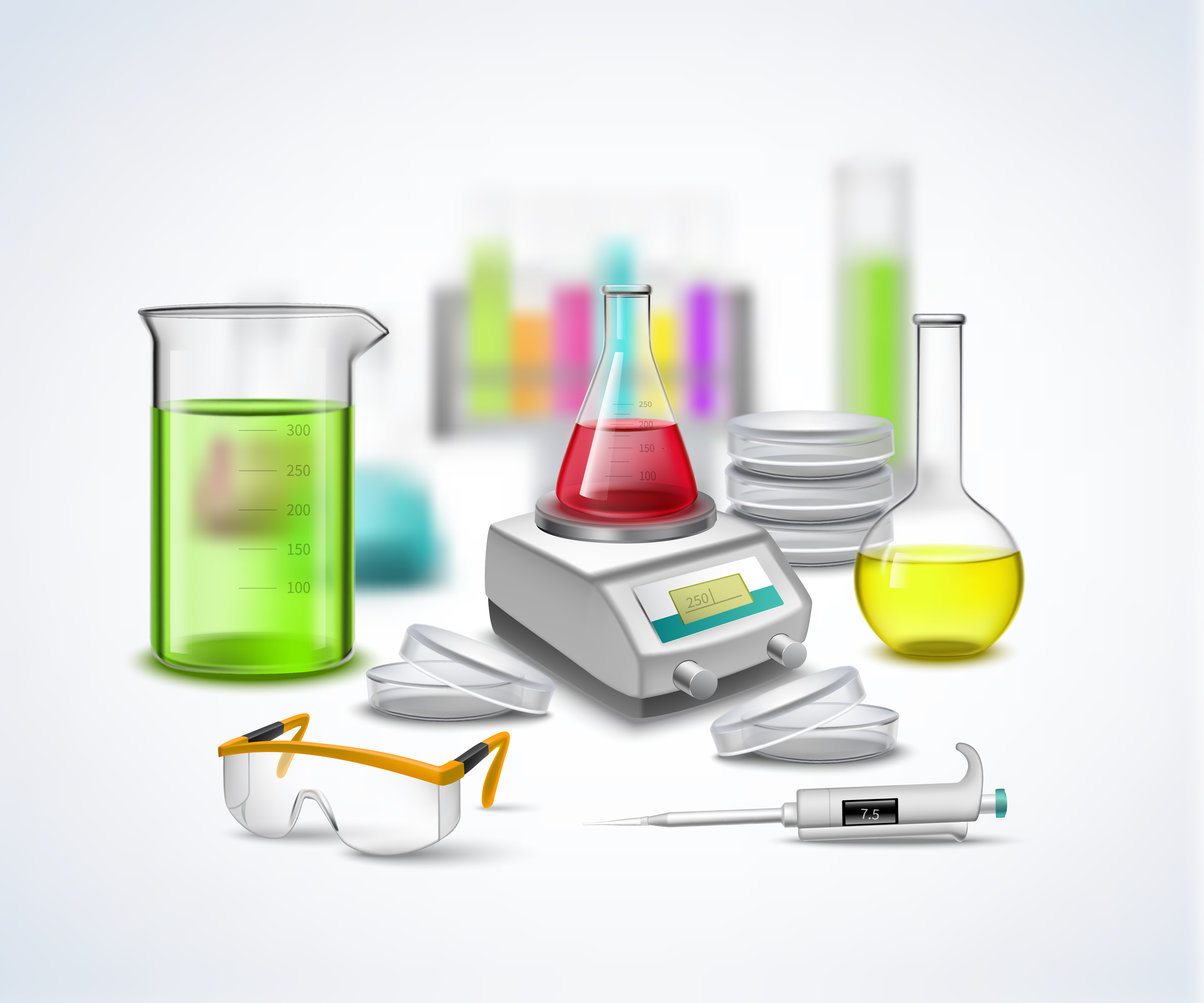 Laboratory Stuff Composition 483468 Vector Art at Vecteezy