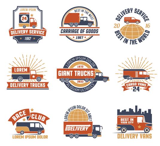 Delivery Logo Emblem Set vector