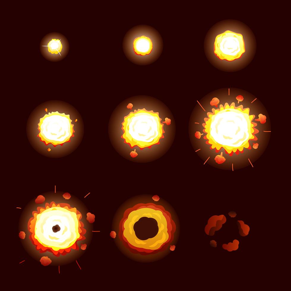 Explosion Process Set 483611 Vector Art at Vecteezy