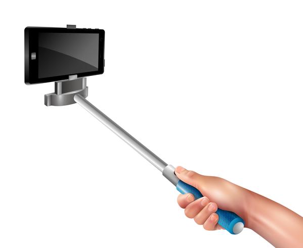 Hand With Selfie Stick vector