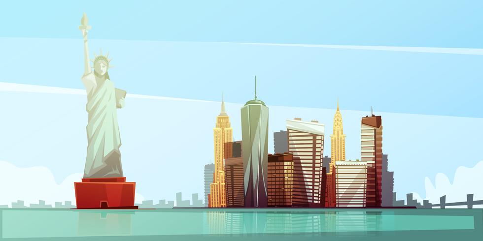 Concepto de diseño de Skyline de Nueva York vector