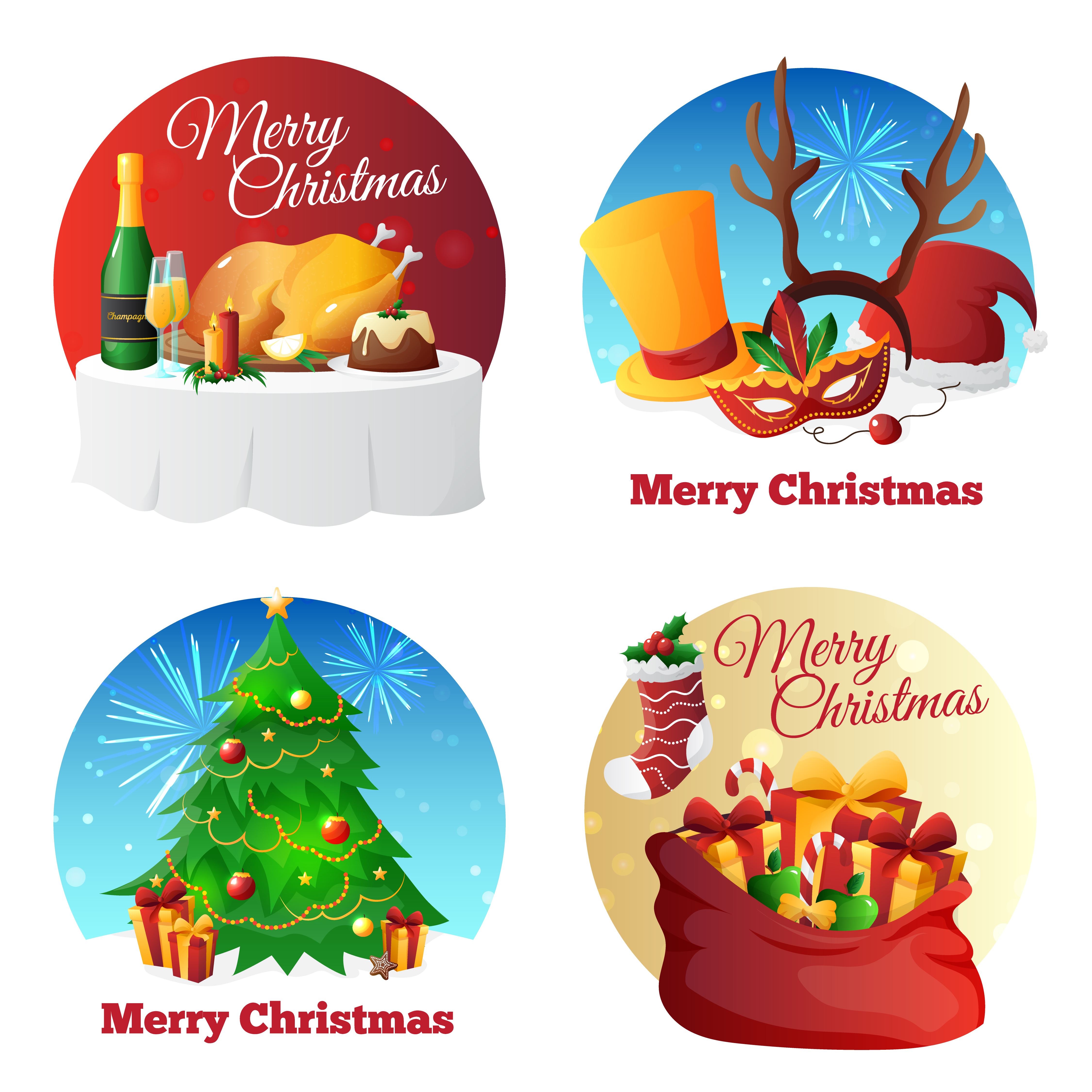Christmas Party Collection 483818 Vector Art at Vecteezy