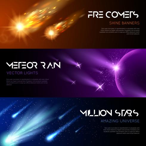 Space Horizontal Banners vector