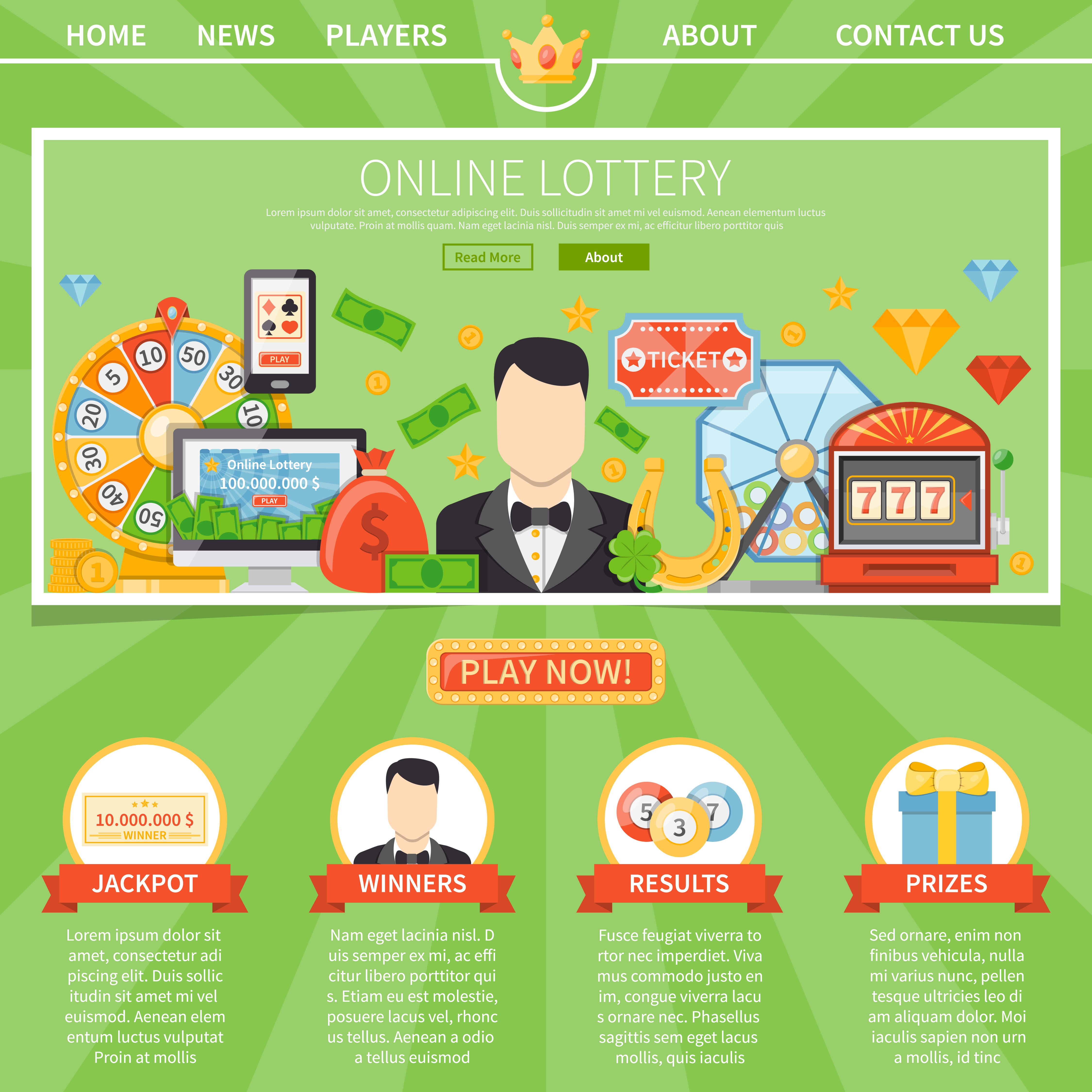 Lottery And Jackpot One Page Template - Download Free Vectors, Clipart Graphics ...4500 x 4500