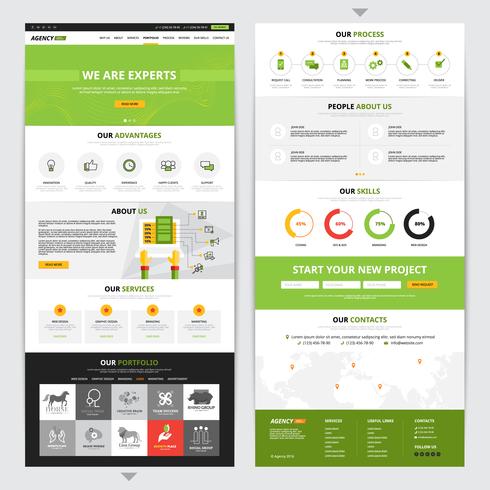 Web Page Vertical Design Set vector