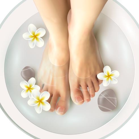 Pedicura spa ilustración vector