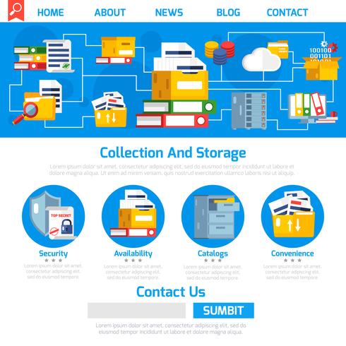 Archive Page Design  vector