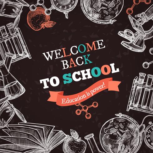 Back To School Education Poster vector