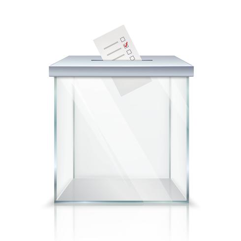 Ballot Box With Marked Ballot vector