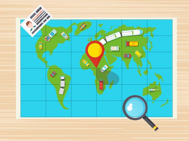 Top View Transport Map vector