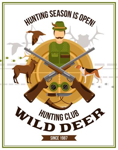 Shooting Hunting Poster vector
