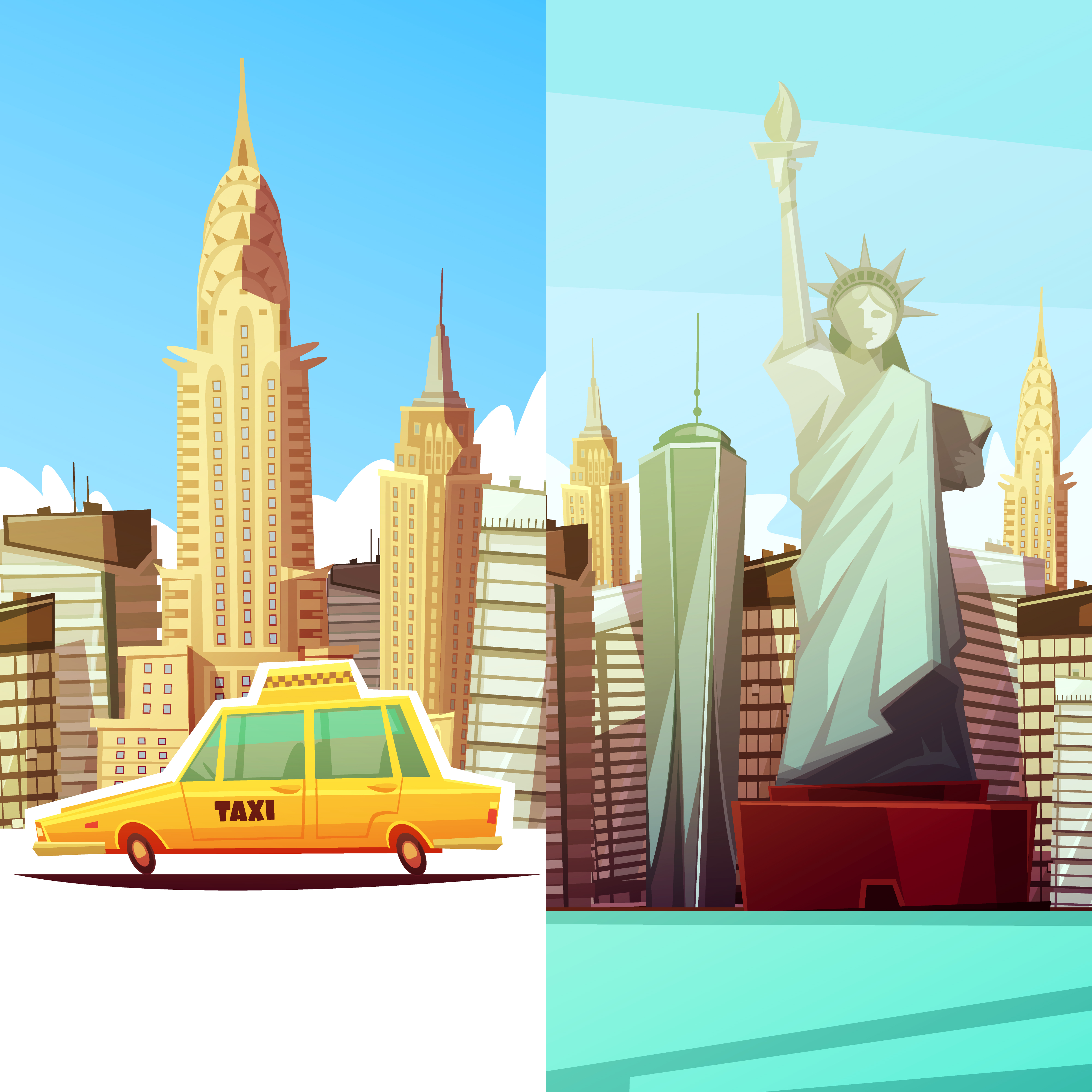 New York Two Vertical Banners 484263 Vector Art at Vecteezy