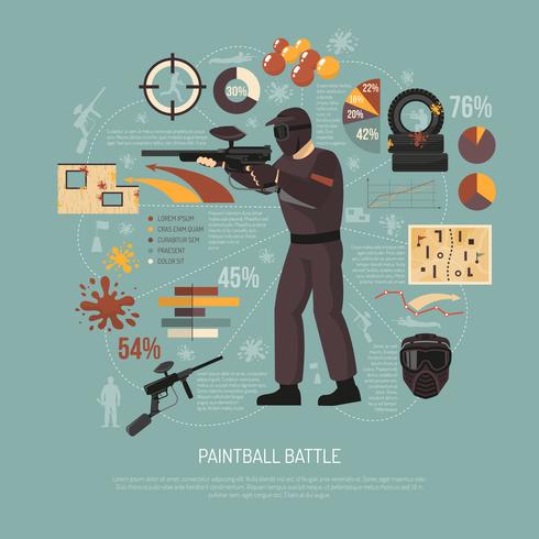 Paintball Battle Illustration vector