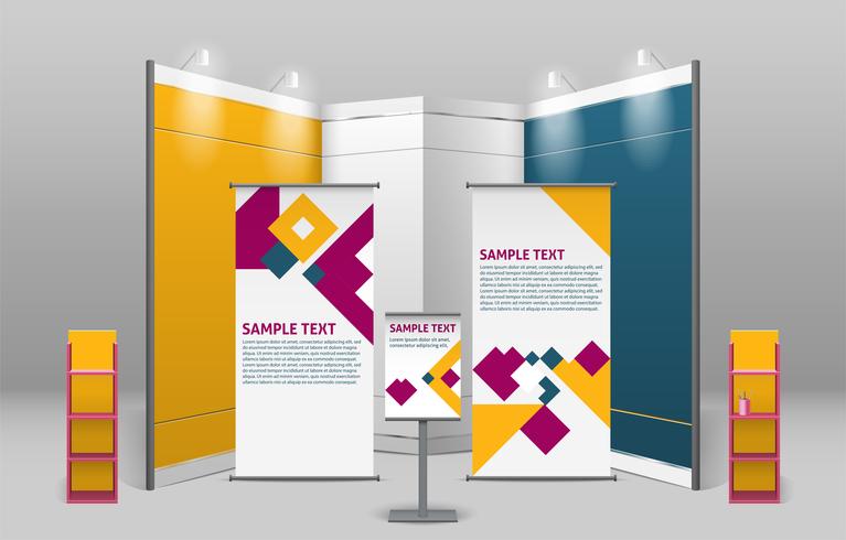 Advertising Exhibition Stand Design vector