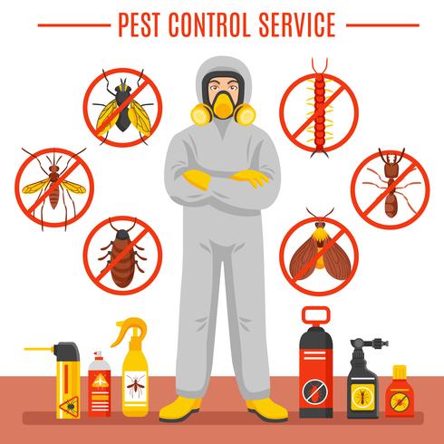 Pest Control Service Illustration vector