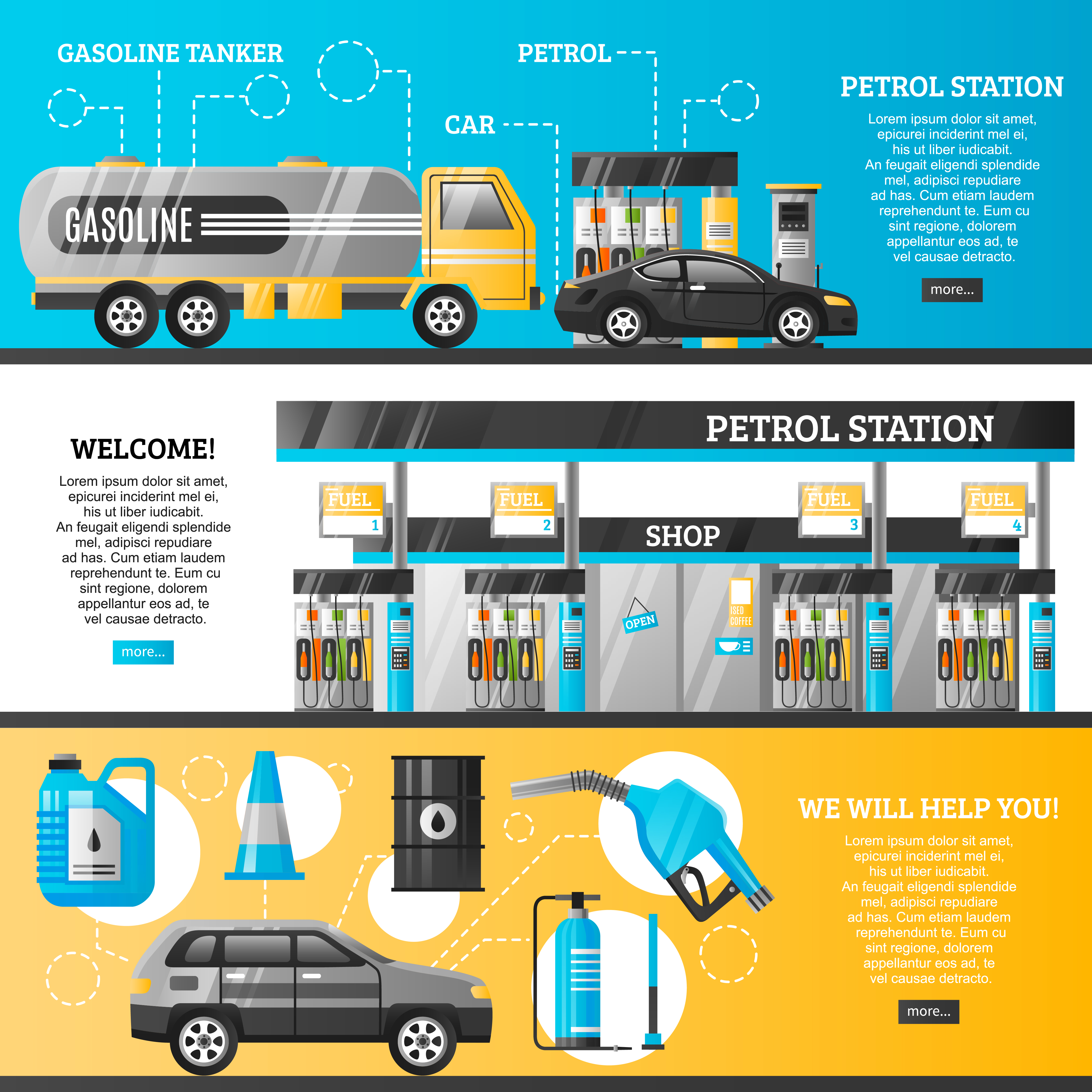 Petrol Station Banners Download Free Vectors Clipart Graphics