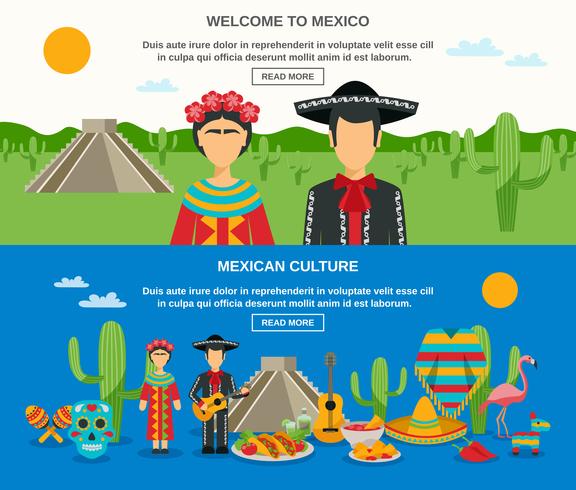 Mexico Banner Set vector