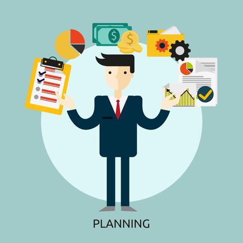 Planning Conceptual illustration Design vector