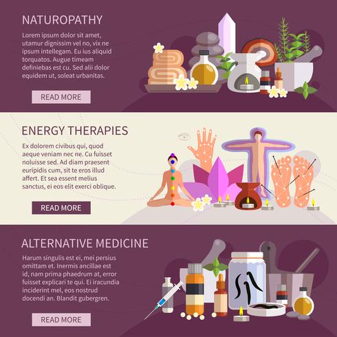 Alternative Medicine Banners vector