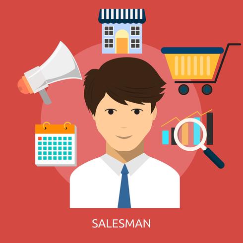 Salesman Conceptual illustration Design vector