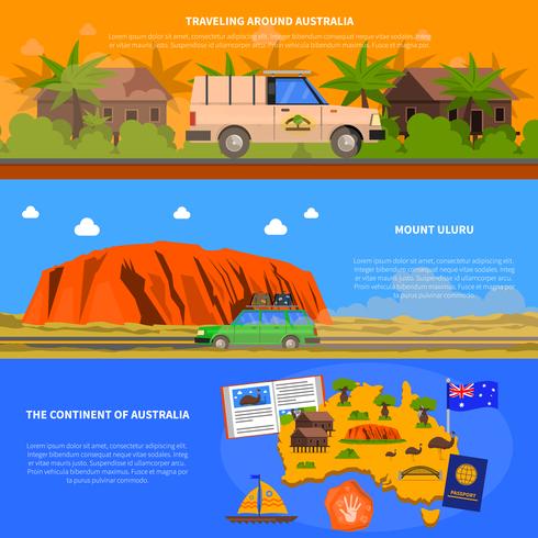 Australia Banners Set vector