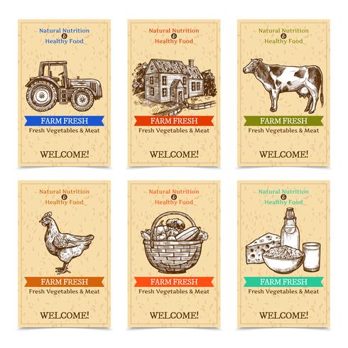 Farm Tags Banners vector