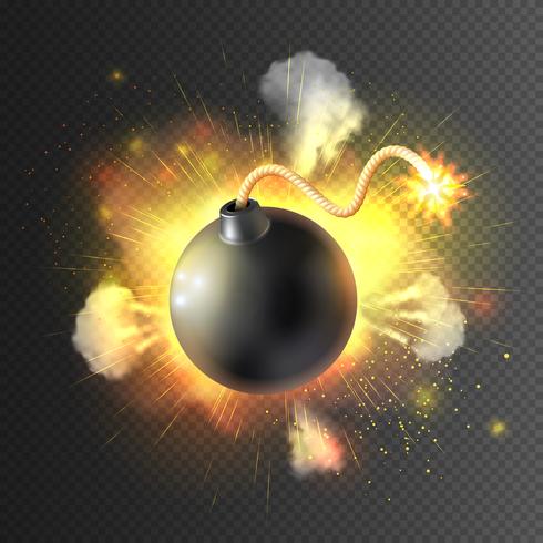 Boom Bomb Exploding Festive Poster Print vector