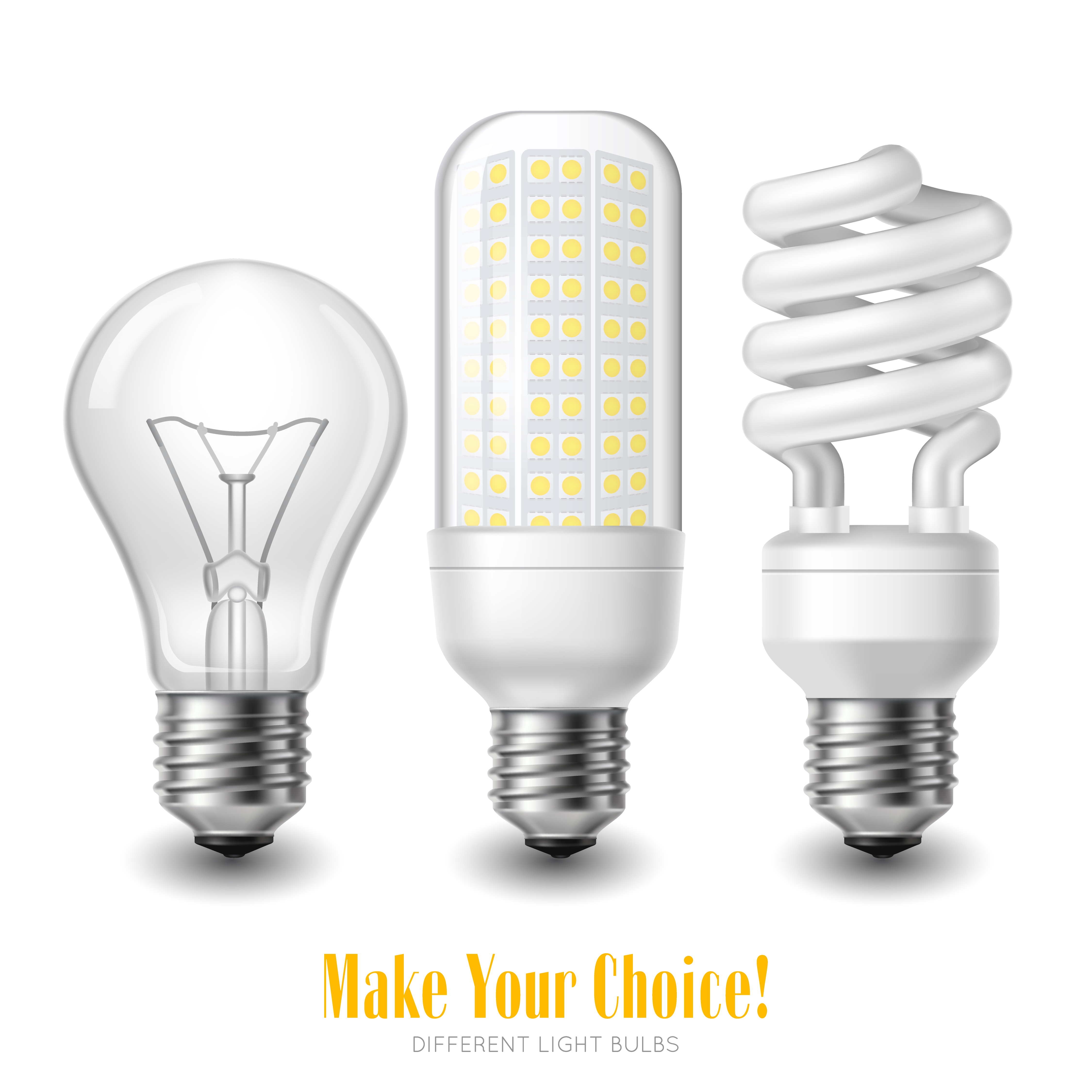 Led Lightbulb Set 484805 Vector Art at Vecteezy