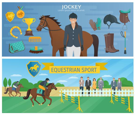 Horse Race Banners vector