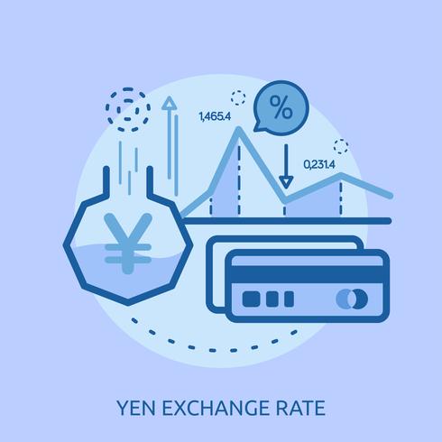 Tipo de cambio del euro Ilustración conceptual Diseño vector