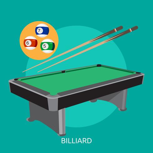 Billiard Conceptual illustration Design vector