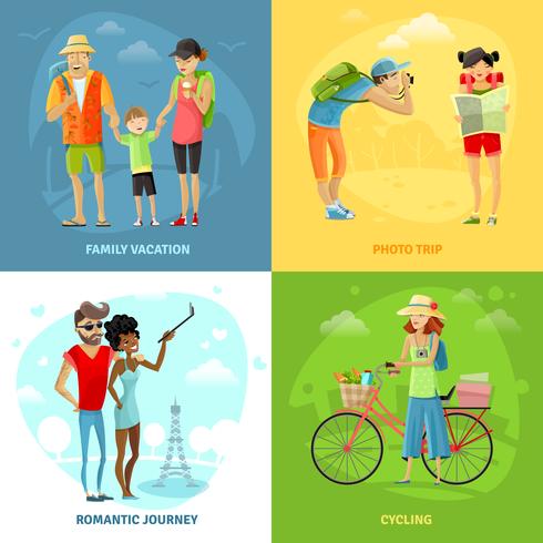 Traveling Concept Icons Set  vector