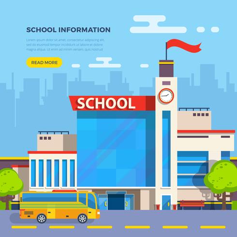 School Flat Illustration vector