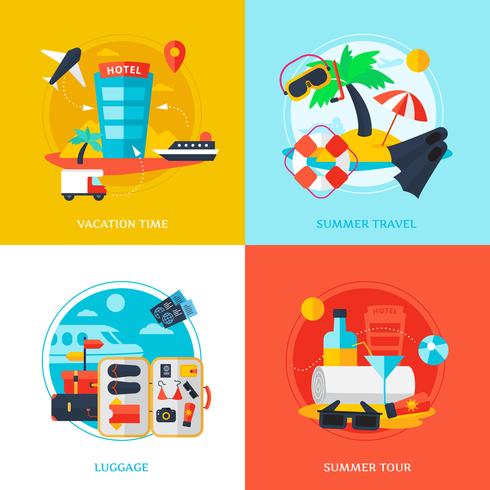 Concepto de diseño de viajes vector