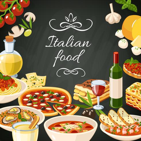 Comida italiana vector