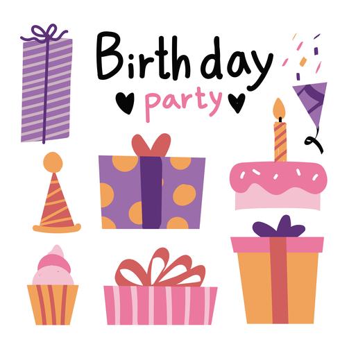 birthday party vector design