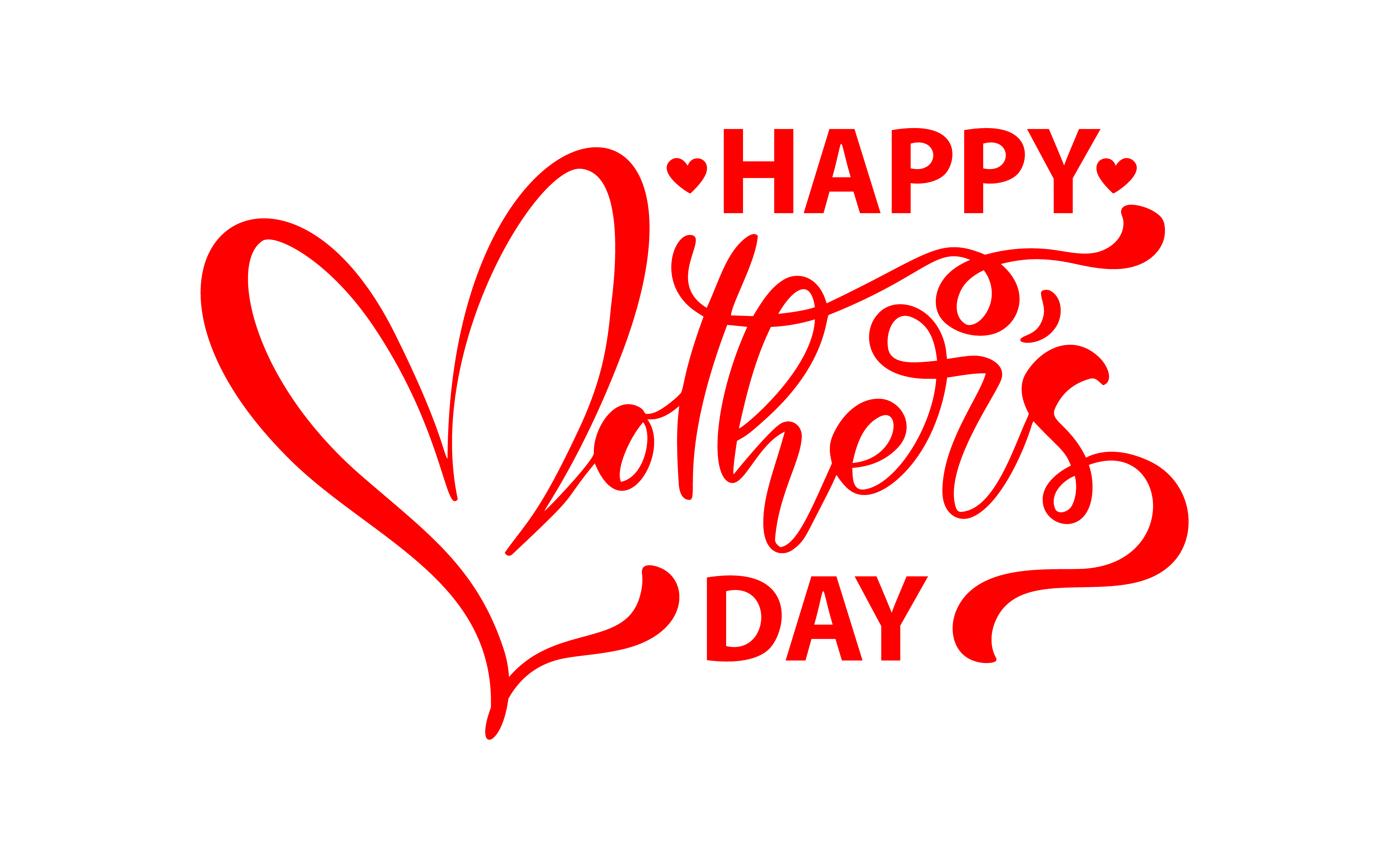 Happy Mothers Day. Vector lettering calligraphy red text ...