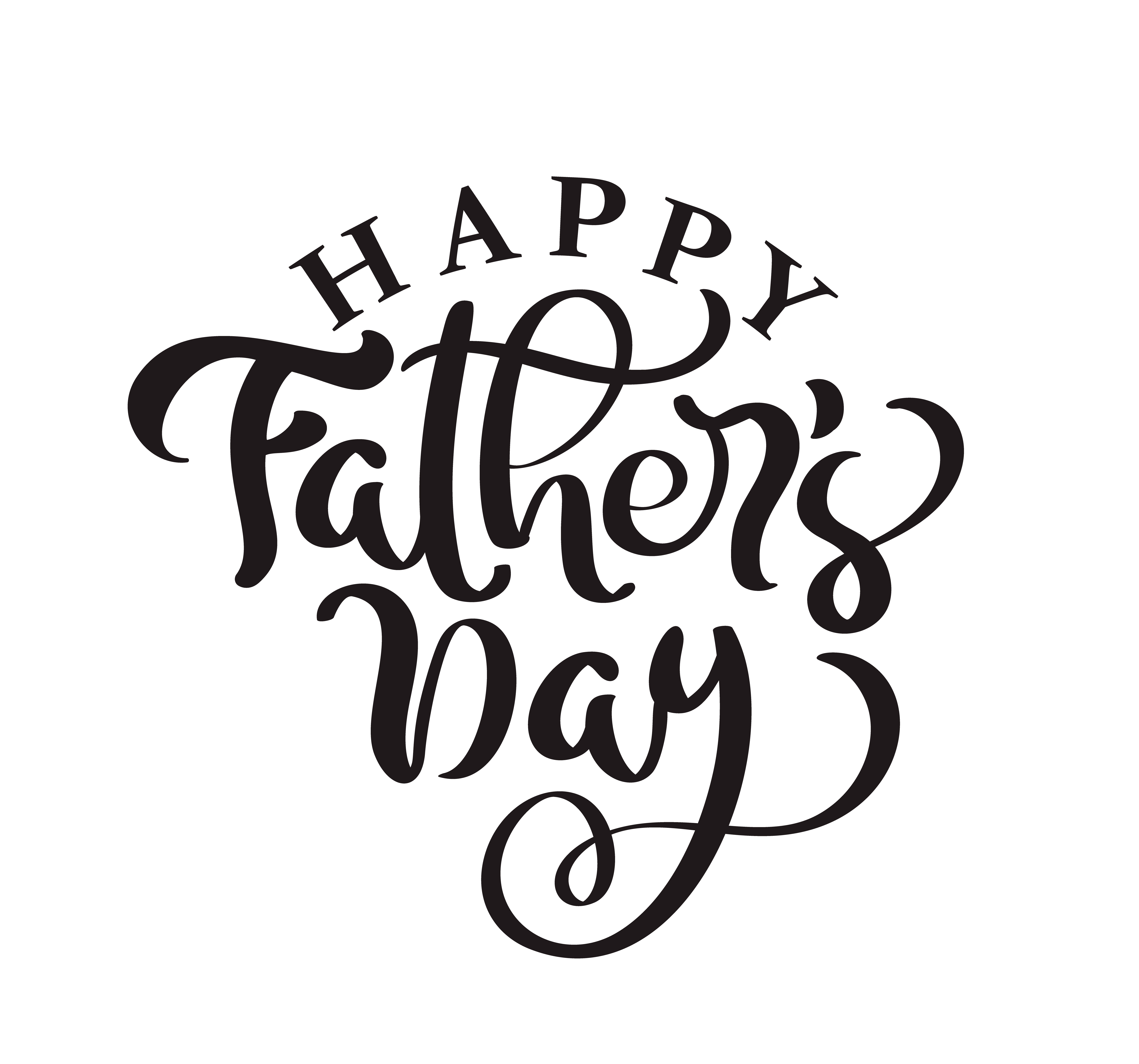 Happy Father S Day Lettering Black Vector Calligraphy Text Modern Vintage Lettering Handwritten Phrase Best Dad Ever Illustration Vector Art At Vecteezy