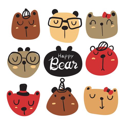 bear character vector design