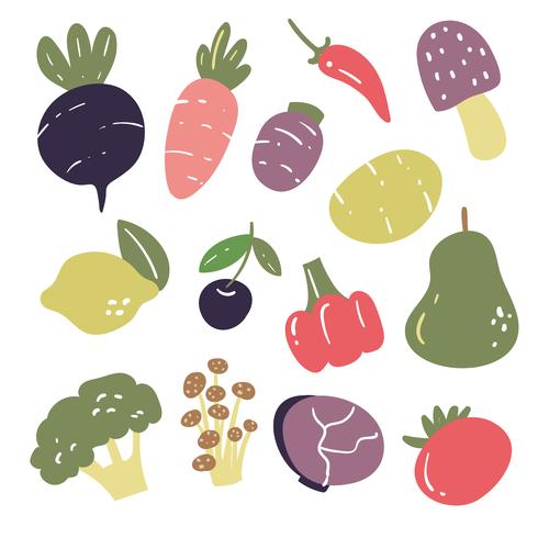 diseño de colección de vectores de verduras