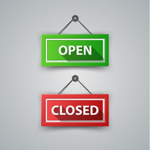 Close, open - marketing, shop icon. vector