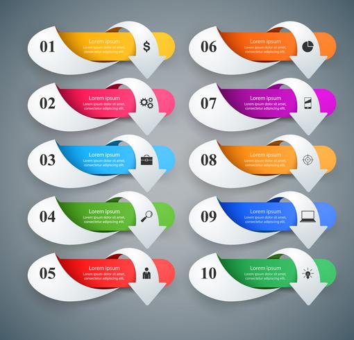 Infographic design. List of 10 items. 485254 Vector Art at Vecteezy