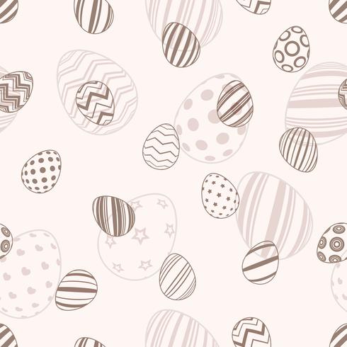 Happy easter - seamless egg pattern vector