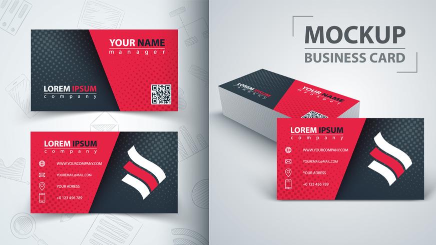 Business card template. Idea for your print. vector
