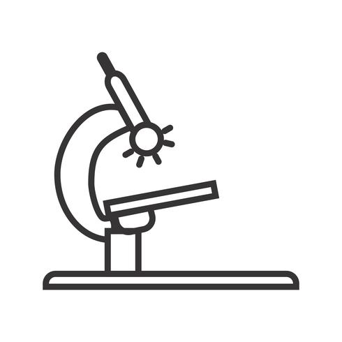 Microscope Line Black Icon vector